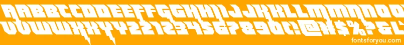 Thundertitanleft Font – White Fonts on Orange Background