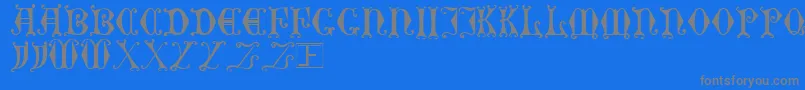 CurledSerif Font – Gray Fonts on Blue Background