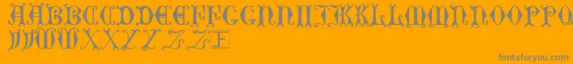 CurledSerif-Schriftart – Graue Schriften auf orangefarbenem Hintergrund