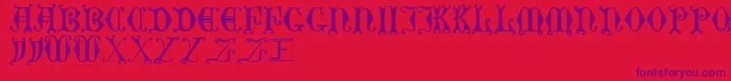 CurledSerif Font – Purple Fonts on Red Background