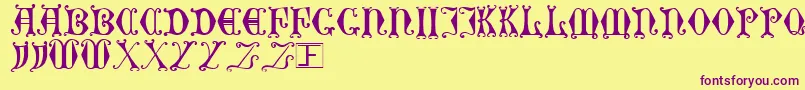 fuente CurledSerif – Fuentes Moradas Sobre Fondo Amarillo