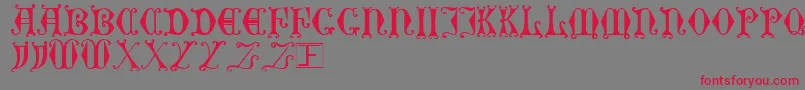 CurledSerif Font – Red Fonts on Gray Background