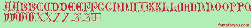 fuente CurledSerif – Fuentes Rojas Sobre Fondo Verde