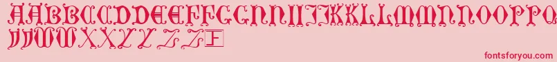 CurledSerif Font – Red Fonts on Pink Background