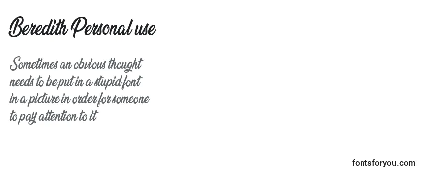 Beredith Personal use Font