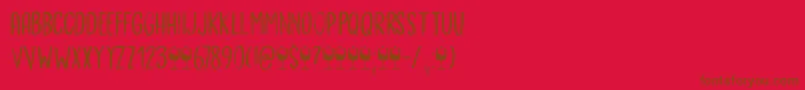 Bergie Seltzer DEMO Font – Brown Fonts on Red Background