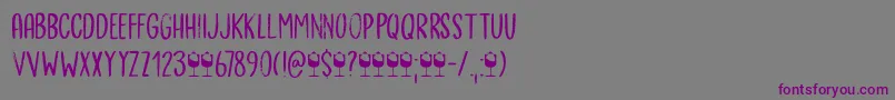 Bergie Seltzer DEMO Font – Purple Fonts on Gray Background
