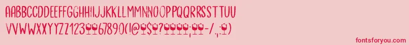Bergie Seltzer DEMO Font – Red Fonts on Pink Background