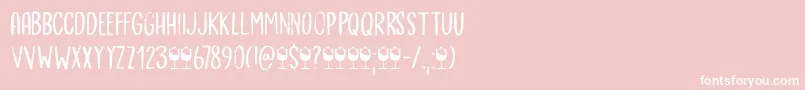 Bergie Seltzer DEMO Font – White Fonts on Pink Background