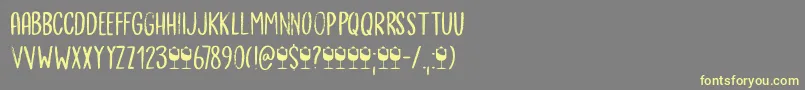 Bergie Seltzer DEMO Font – Yellow Fonts on Gray Background