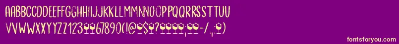 Bergie Seltzer DEMO Font – Yellow Fonts on Purple Background
