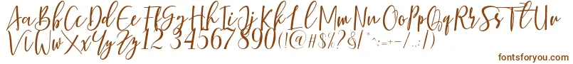 Шрифт Berhilda – коричневые шрифты на белом фоне