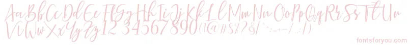 Berhilda-Schriftart – Rosa Schriften auf weißem Hintergrund