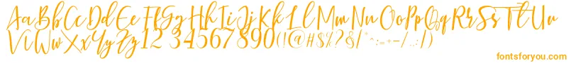 Berhilda-Schriftart – Orangefarbene Schriften auf weißem Hintergrund