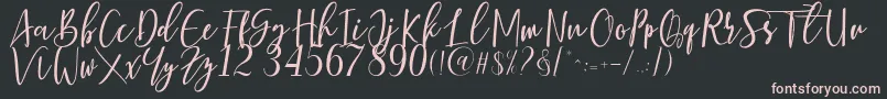 Berhilda Font – Pink Fonts on Black Background