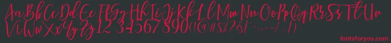 Berhilda Font – Red Fonts on Black Background