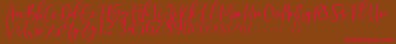 Berhilda Font – Red Fonts on Brown Background