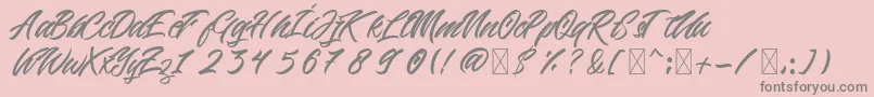 Beric-Schriftart – Graue Schriften auf rosa Hintergrund