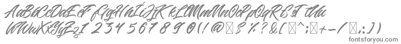 Beric-fontti – harmaat kirjasimet valkoisella taustalla