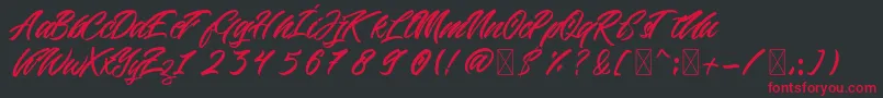 Beric Font – Red Fonts on Black Background