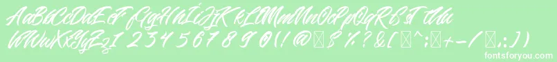 Beric Font – White Fonts on Green Background