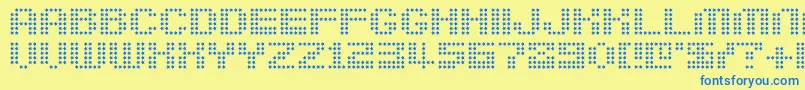berirg   Font – Blue Fonts on Yellow Background