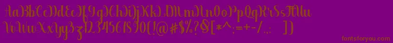 Fonte berkarya – fontes marrons em um fundo roxo