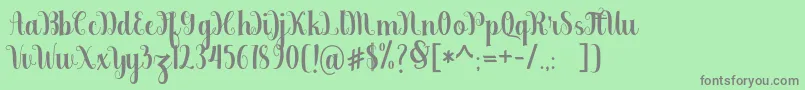 berkarya Font – Gray Fonts on Green Background