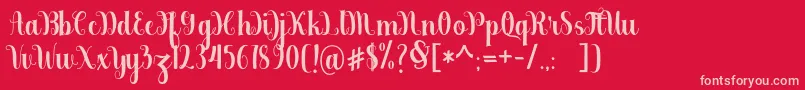 berkarya Font – Pink Fonts on Red Background