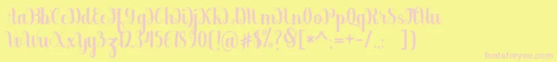 berkarya Font – Pink Fonts on Yellow Background