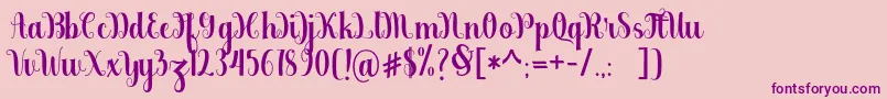 berkarya Font – Purple Fonts on Pink Background