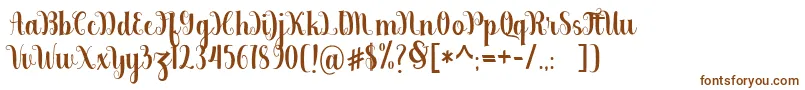 berkarya-fontti – ruskeat fontit valkoisella taustalla