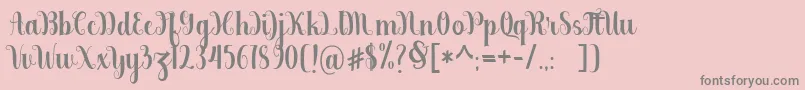 berkarya Font – Gray Fonts on Pink Background