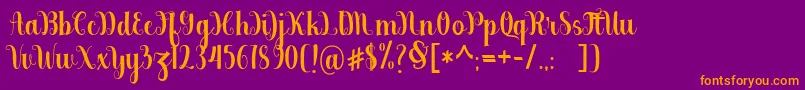 berkarya Font – Orange Fonts on Purple Background