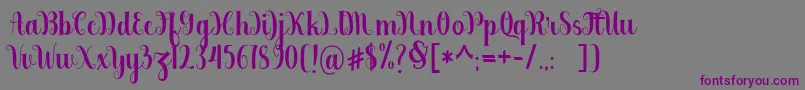 Шрифт berkarya – фиолетовые шрифты на сером фоне