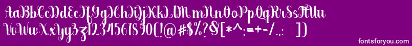 berkarya Font – White Fonts on Purple Background