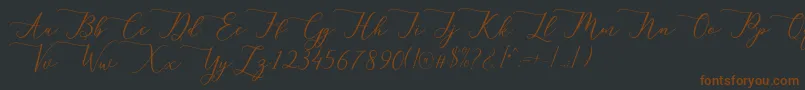 Berlian-fontti – ruskeat fontit mustalla taustalla