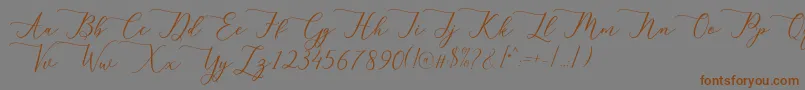 Berlian Font – Brown Fonts on Gray Background