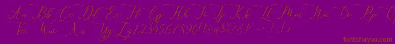 Berlian Font – Brown Fonts on Purple Background