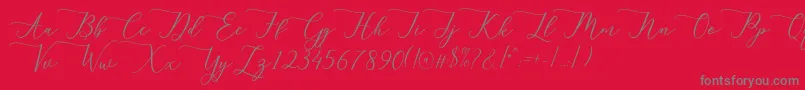 Berlian Font – Gray Fonts on Red Background