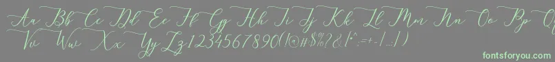 More about Berlian Font Berlian Font – Green Fonts on Gray Background