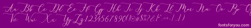 Berlian Font – Pink Fonts on Purple Background