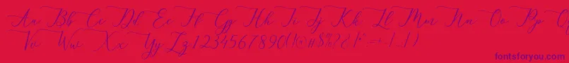 Berlian Font – Purple Fonts on Red Background