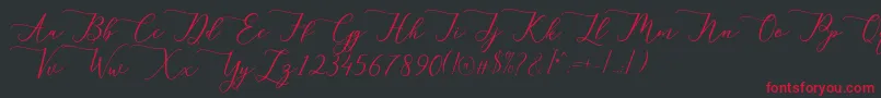 Berlian Font – Red Fonts on Black Background