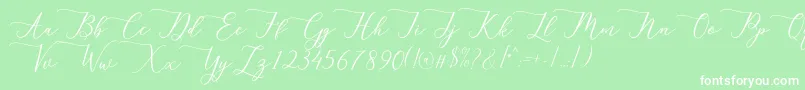 Berlian Font – White Fonts on Green Background