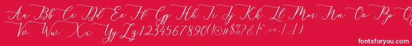 Berlian Font – White Fonts on Red Background