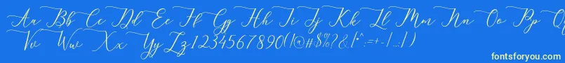 Berlian Font – Yellow Fonts on Blue Background