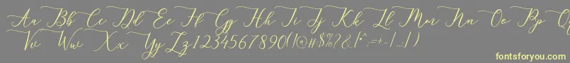 Berlian Font – Yellow Fonts on Gray Background