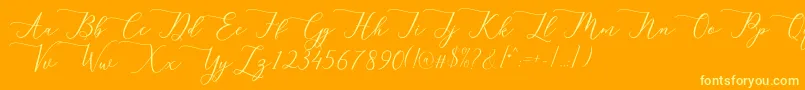 Berlian Font – Yellow Fonts on Orange Background