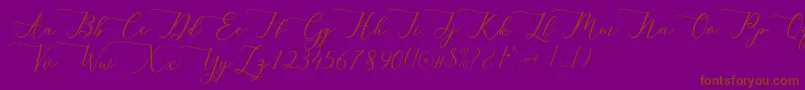 berlian Font – Brown Fonts on Purple Background